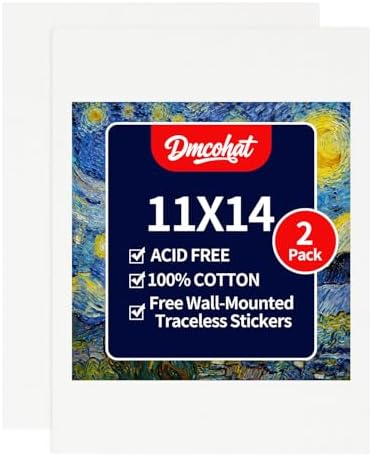 Canvas for Painting - 2 Pack 11x14 Painting Canvas Boards,Free Wall-Mounted Traceless Stickers,Suitable for Painting Supplies, Acrylic, Oil, Watercolor, and Tempera.