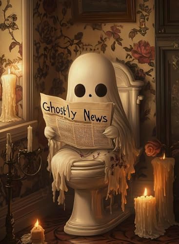 AIBOERL Paint by Numbers Kit for Adults Beginner,HalloweenGhost,12X16In