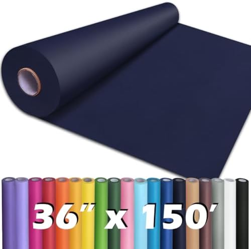 PerkHomy Navy Blue Kraft Paper Roll 36" x 1,800" (150') for Gift Wrapping Bouquet Flower Art Painting Craft Writing Packaging Shipping 80GSM 55LB (Navy Blue, 36" x 150')