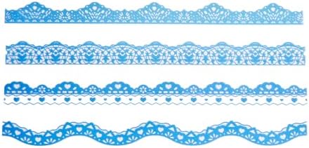 200 Pcs Colorful PET Lace Border Stickers for Toploader & Scrapbook