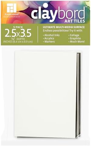 Ampersand Claybord | 2.5x3.5-5pk | 1/8" Flat|Ink & Acrylic Painting Panel