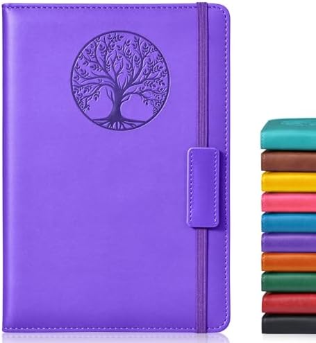 Biuwory Leather Journal Notebook,256 Thick Lined Pages,Hardcover 5.7"×8.3" | Vintage Journal for Women Men,Work,School,Business,Travel Diary,Note taking,College Ruled Writing,Daily Journaling Notebook