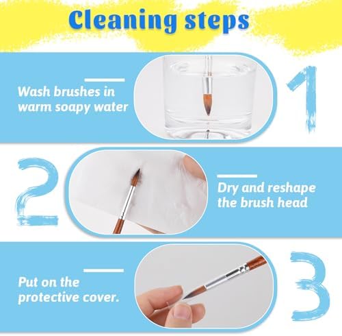 12pcs Round Watercolor Brushes for Acrylic Painting Round Pointed Paint Brushes Round Tipped Face Paint Brush Professional Oil Paintbrushes for Body Rock Miniature Model Artist Painting
