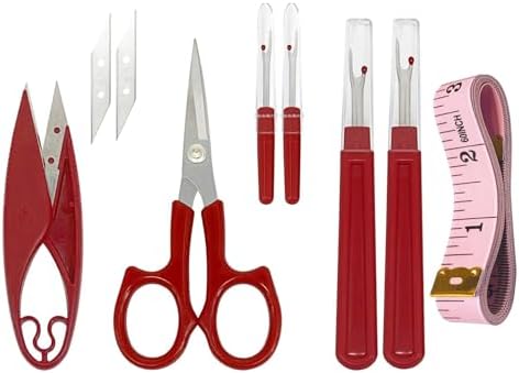 Sewing Seam Ripper Tool Thread Remover Kit 2 Big and 2 Small Handy Stitch Tools 1 Pack Thread Snips,1Pack 5 Scissor, 1 Sewing Tape Measure