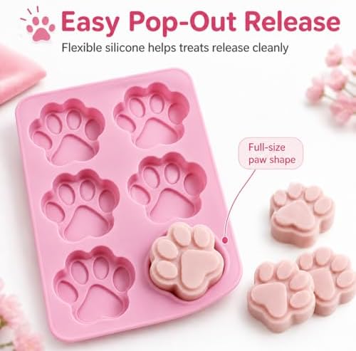 Set of 3 Pack X Silicone Dog Pet Animal Paw Print Ice Cube Chocolate Soap Candle Tray Mold Party Maker