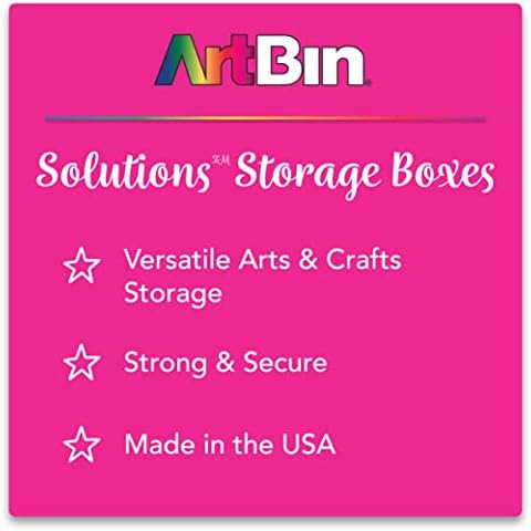 ArtBin Large Solutions Box Clear Art & Craft Organizer with Dividers - Plastic Storage Case for Convenient and Versatile Storage - Ideal for Various Craft Supplies