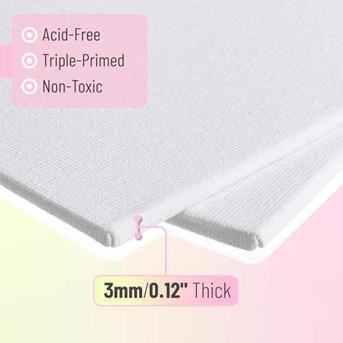 Mr. Pen- Canvas Panels, 2 Pack, 9x12 Inches | Triple Primed for Oil & Acrylic Paints, Canvas Boards for Painting, Painting, Blank Canvas for Painting, 3mm Thickness