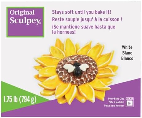 Sculpey Original Oven-Bake Clay, White, 1.75 lb. (Pack of 3)