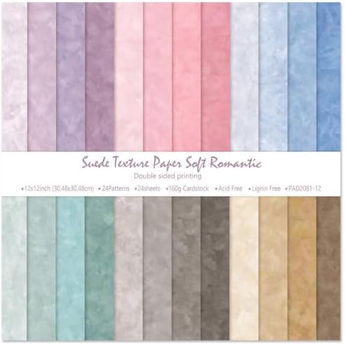 Scrapbook Paper Pack ,12x12 inch Colorful Specialty Double-Sided Patterned Decorative Craft Paper for DIY Background Card Making Photo Album