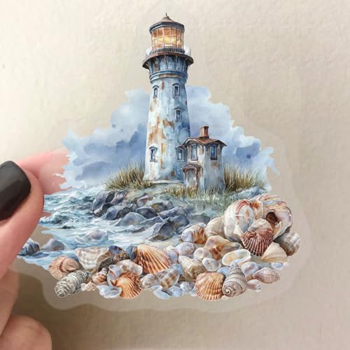 50 PCS Retro Sailing Stickers for Scrapbooking Journaling Junk Journal Scrapbook Supplies - Waterproof Transparent PET Aesthetic Decals for Resin Crafts Decorative Art Crafts (Retro-2)
