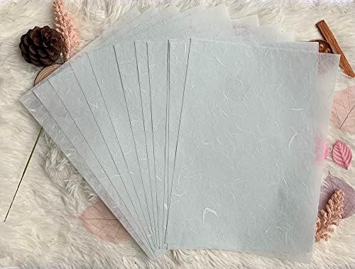 A4 Mulberry Paper 50 Sheets, Natural Fiber Mulberry Paper for Card Making, Watercolor, Calligraphy, Origami, Scrapbooking, Bookbinding & DIY Crafts (Pastel Tone, A4)