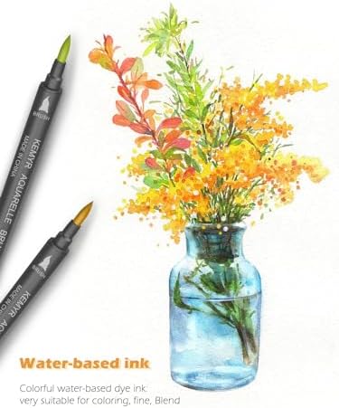 KEMYR Markers for Adult Coloring Books No Bleeding,36 Colors by Number