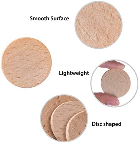 Super Z Outlet Round Unfinished 1.5" Wood Cutout Circles Chips for Arts & Crafts Projects, Board Game Pieces, Ornaments (100 Count)