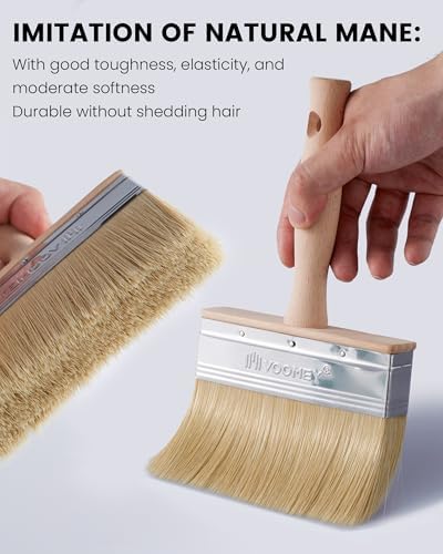 Voomey 5in Deck Stain Brush Applicator Wide Block Limewash & Decking