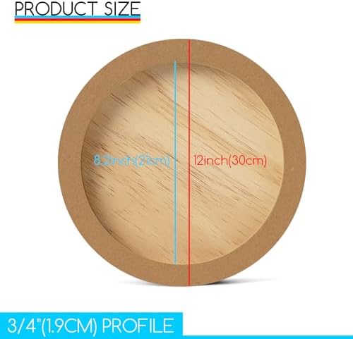 MEEDEN Round Wood Canvas Panels: 12" Dia Wooden Canvas Panel Pack of 2