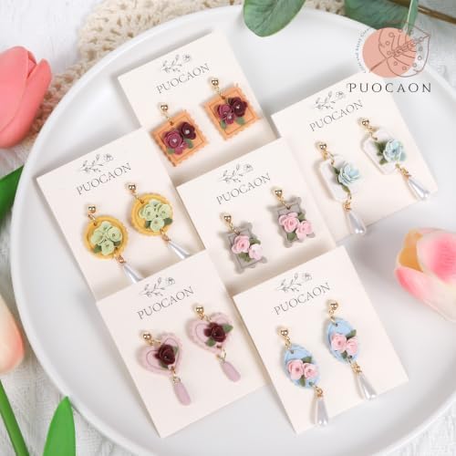 Puocaon Frame Clay Cutters Polymer Clay Cutters for Jewelry Earrings Making