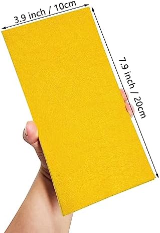 Jtnohx Self Adhesive Felt Sheets Adhesive Backed Felt Fabric Yellow 33Pcs
