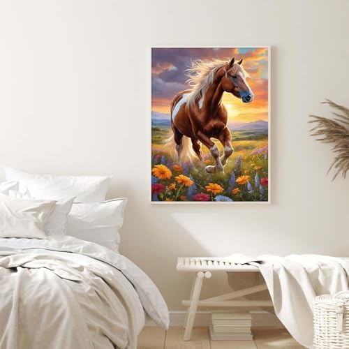 Alptiny Running Horse Paint by Numbers Kit for Adults Beginner, 16x20 Inch