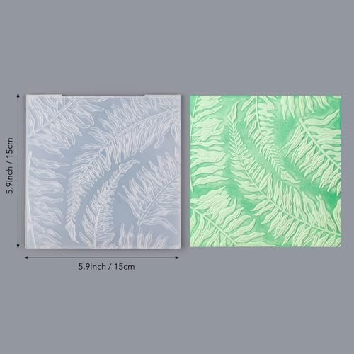 BAOFALI 3D Embossing Folder for Card Making, Plant Leaves Plastic Texture Fades Embossing Folder Template for Scrapbooking Cardstock Album DIY Decoration Paper Crafting 5.9x5.9inch