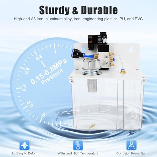 110V IP65 Mist Coolant Lubrication Spray System, 0.15-0.8MPa Self-Priming Coolant Cooling Spray Pump Liquid Cooling Mist System Cutting Fluid Cooled Sprayer Machine for CNC Lathes Milling Machines