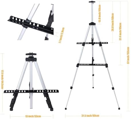 MXG Aluminum Art Easel,Professional Display Easel for Painting & Sign