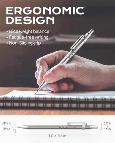 Nicpro 8 Pack 0.5mm & 0.7mm Metal Mechanical Pencil Set, MB1000