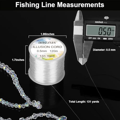Anezus Fishing Wire for Hanging, Clear Fishing Line Invisible String Strong Monofilament Line for Hanging Decorations and Crafts