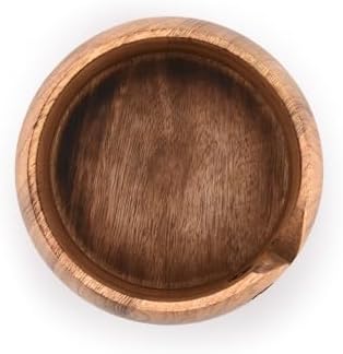 NIRMAN Wooden Yarn Bowl Portable Knitting Yarn Bowl Christmas Gifts for Women Knitting Crochet Knit Picker Yarn Bowl (7" x 7" x 4'')