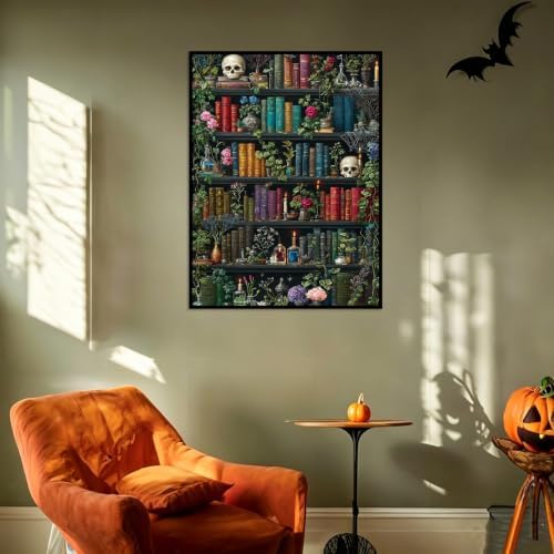 WNPOKN Bookshelf Diamond Art Kits for Adults 12 x 16inch