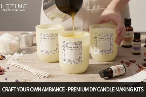 LETINE White Candle Jars 8 oz - 12PCS Glass Vessels with Lids for Candle Making Supplies, Home Storage & Wedding Gifts | Versatile Candle Containers for Making Candles & DIY Crafts