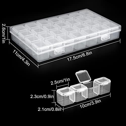 Guyuyii 2 Pack 28 Grids Diamond Painting Storage Organizer