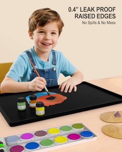Silicone Art Mat for Crafts, 16" x 24" Waterproof Non-Slip Painting Mat