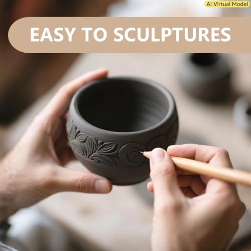 VIBRATITE 10LB Air Dry Clay, Dark Gray Modeling Pottery Clay Bulk | Easy to Shape for Hand Building, Wheel Throwing, Sculpting, DIY Crafts, Classroom Art Projects, Ideal for Beginners & Artists