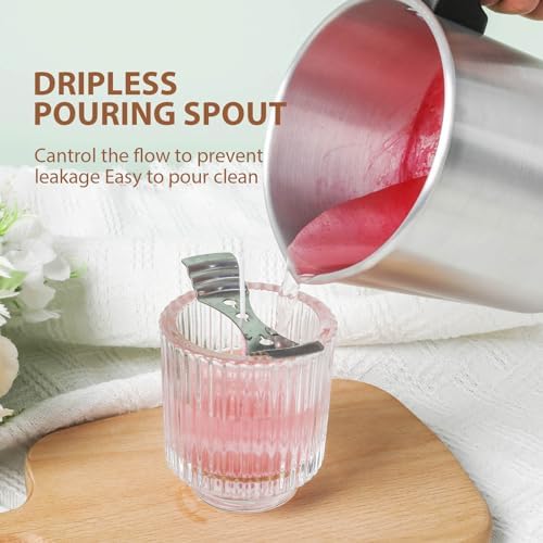 SAEUYVB Light Candle Making Pouring Pot, Holds for 4 pounds, Aluminum Wax Melting Pot with Heat-Resistant Handle and Dripless Pouring Spout for Candle Making，3L (Pack of 2)