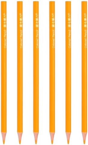 PATIKIL Medium Yellow Colored Pencils Set,6 Pcs Oil Color Pencils Wooden Coloring Drawing Pencil for Artists Art Painting