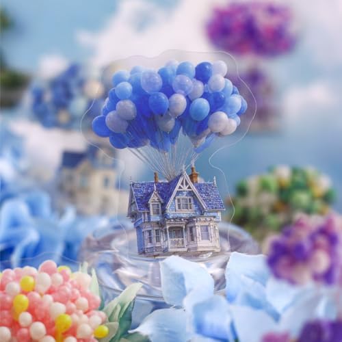 96 Pcs Whimsical Hot Air Balloon and Flying House Stickers