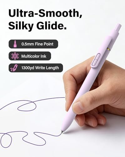 inkipen Blue Ink Fidget Pens, 8 Pcs 0.5mm Fine Point