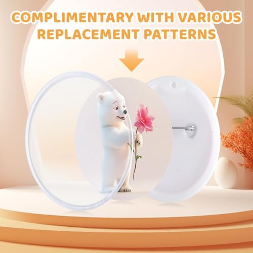 Button Maker Machine Multiple-Sizes - Pin Maker Machine Kit 1.37+2.16 inch