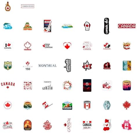 Canada Stickers for Water Bottle and Laptop - Canada Party Supplies & Decorations, Waterproof Vinyl Decals, Canadian Flag and Culture Stickers, Gifts for Women & Men