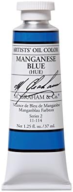 M. Graham Artist Oil Paint Manganese Blue 1.25oz/37ml Tube