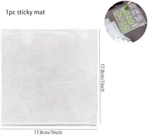 Alinacutle 1pc 7in x7in Sticky Grip Mat Multi-Use Non-Slip Sticky Mats for DIY Art Card Making Hold Your Cardstock in Place, Easy to Clean and Reusable, Scrapbooking Card Making Tool