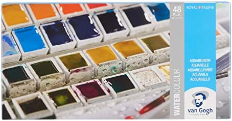 Van Gogh Watercolor Paint Set, General Selection, 48 Half-Pan