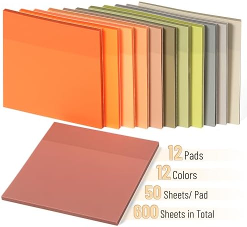 Mr. Pen- Transparent Sticky Notes, 3" x 3", 12 Pads, 600 Sheets | See Through Self-Adhesive Notes for Bible Journaling and Studying, Water-Resistant, Easy to Peel, Clean Removal