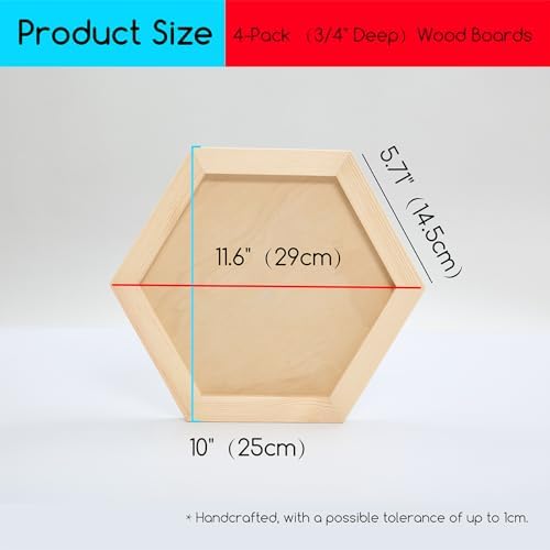 MEEDEN Unfinished Wood Canvas Board:10x11.6 Canvas Panel Pack of 4