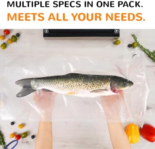 Food saver vacuum sealer bags rolls, Multiple Sizes, Box Storage,Less Waste