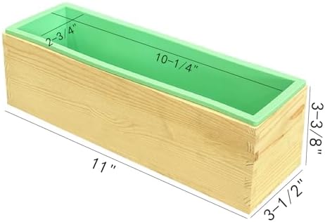 Silicone Soap Mold Loaf with Wooden Box for Soap Making