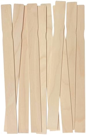 12 Inch Paint Stir Sticks, 10 Pack Wooden Stir Sticks, Paint Mixing Sticks, Garden and Library Markers, Wood Sticks for Crafting