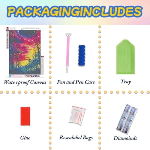 Lophomie Diamond Art Kits for Adults, 5D Starry Night Diamond Painting Kits