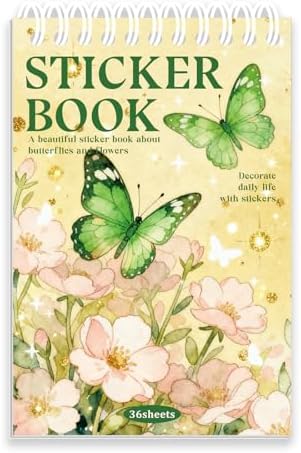 Butterfly Sticker Book 36 Sheets 300+ Pcs Aesthetics Stickers
