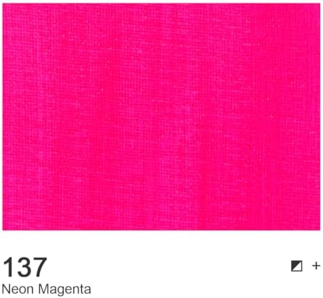 AUREUO Neon Magenta Acrylic Paint, 4 Fl Oz / 120ml Single Tube, Hot Fluorescent Pink Rich Pigment Art Craft Paints for Canvas, Rocks, Wood, Ceramic, Fabric - Art Supplies for Beginners, Professionals, Artists